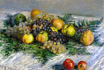 Monet nature morte aux raisins