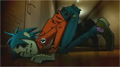 2D from the band Gorillaz in the DARE music video