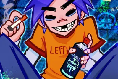 פאזל של 2D (Gorillaz Band Fanart. Stupot/Stuart Pot