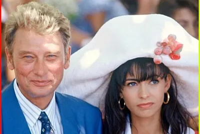Johnny Hallyday et Adeline Blondieau