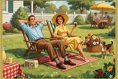 Musique vintage joyeuse avec des ondes 