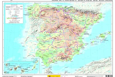 mapa fisico-politico españa jigsaw puzzle