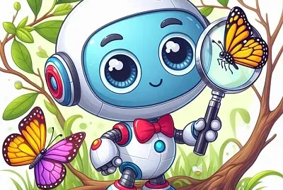 EL ROBOT Y  LA NATURALEZA jigsaw puzzle
