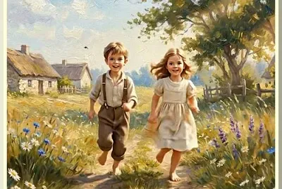 Enfants à la campagne