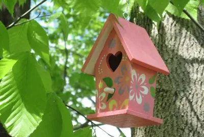 Pink Mini Birdhouse