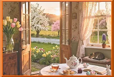 Soirée de printemps tranquille jigsaw puzzle
