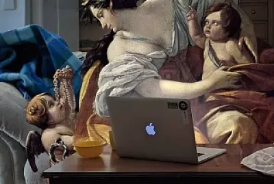 Artist Places People From Classical Paintings