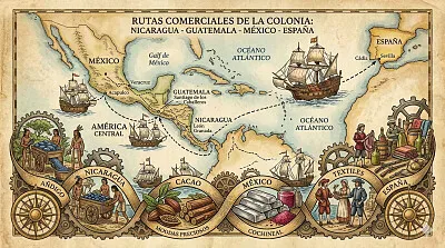 mapa colonial de Nicaragua