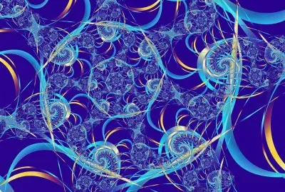 bleu geometric jigsaw puzzle
