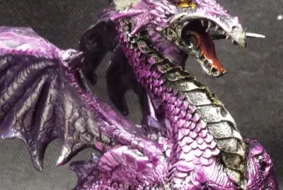 Purple Dragon Statue