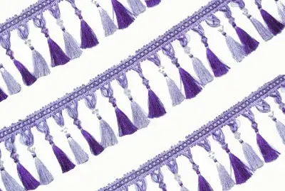 Beaded Purple Tassel Fringe