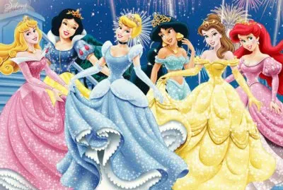 Aurora SnowWhite Cinderella Jasmine Belle Ariel jigsaw puzzle