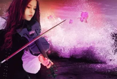 Purple Gothic Violin Seranade