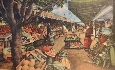Vintage Market Postcard