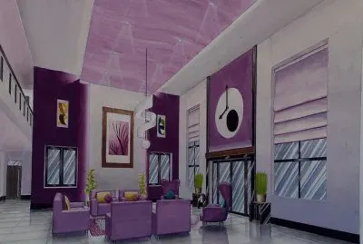 Purple Zen Living Room