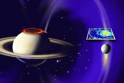Saturn to Moon Magnetic Connection-Art jigsaw puzzle