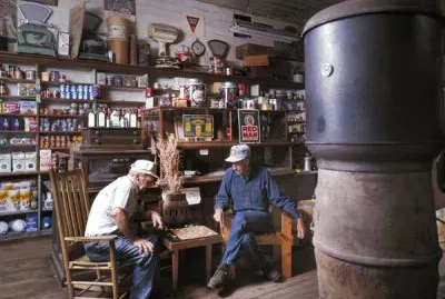 checker players in country store