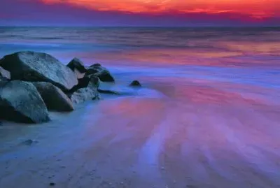 sunset on Delaware Bay