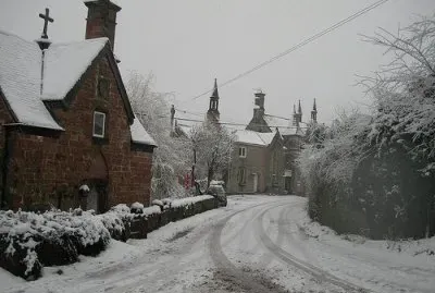 England village in winter