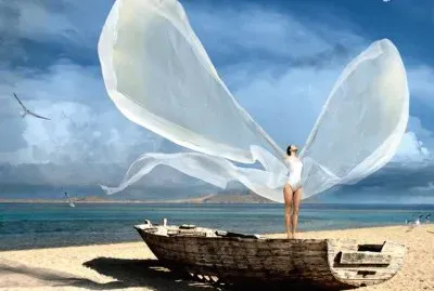 bella mujer en aire libre