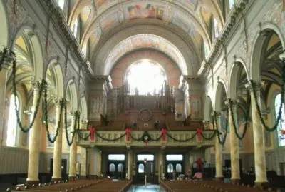 Woonsocket playing organ