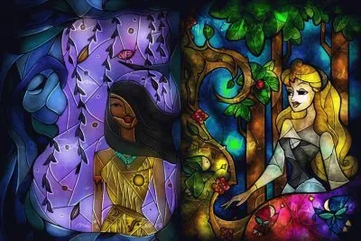 Stained-glass Pocahontas Aurora