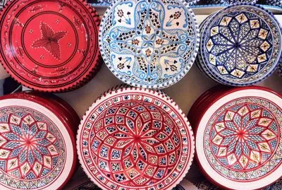 hand painted pottery