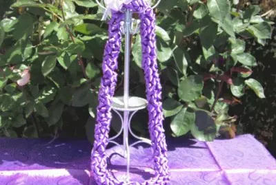 Satin Purple Crown Flower Lei