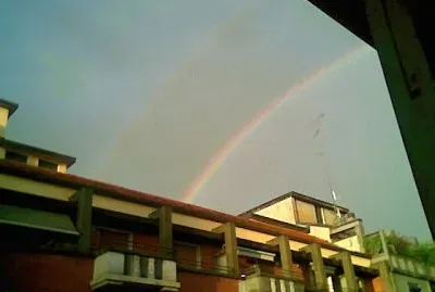 Doppio arcobaleno a Milano