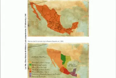 פאזל של Reinos del virreinato de N. EspaÃ±a y MÃ©xico hoy