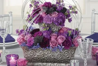 Roses and Carnations Centerpiece