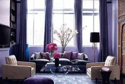 Calming Purple Sitting Room