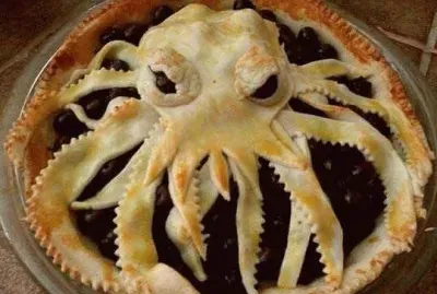 octopus blueberry pie