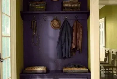 Organized Entry with Purple Bench Seat
