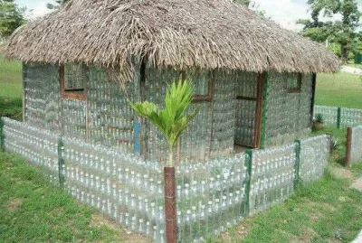plastic bottle hut