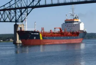 The Dara Desgagnes coming to port in Miramichi NB