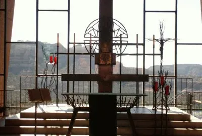 interior of chapel, Sedona AZ