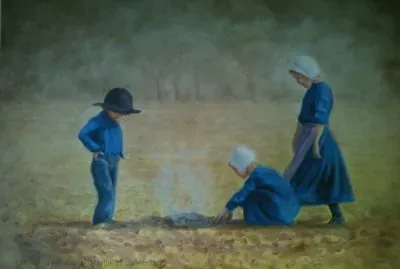 Amish children at play