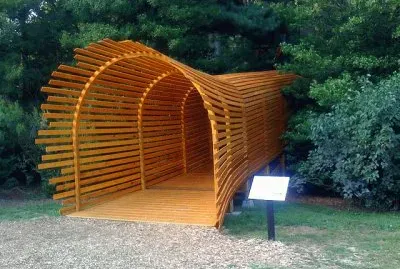 funnel entrance to arboretum