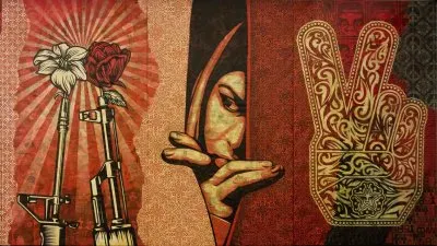 Obey Middle East mural jigsaw puzzle