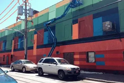 Warehouse mural