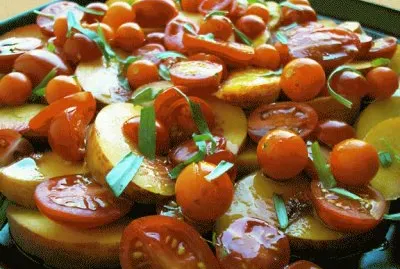 peach tomato bake