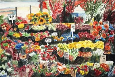 flower market stall