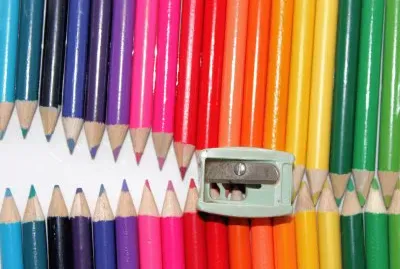 Rainbow pencil zip