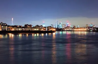 Night over London from Docklands jigsaw puzzle
