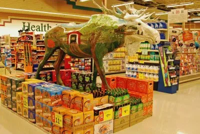 Moose in supermarket