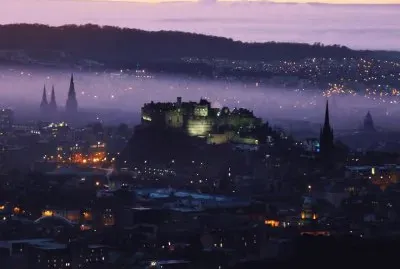 Purple Haze Over Edinburgh Castle jigsaw puzzle
