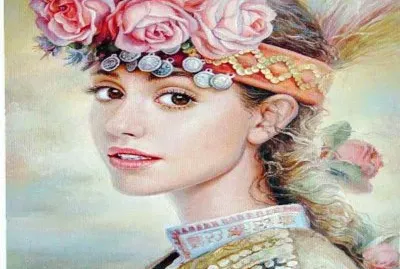 mujer al oleo