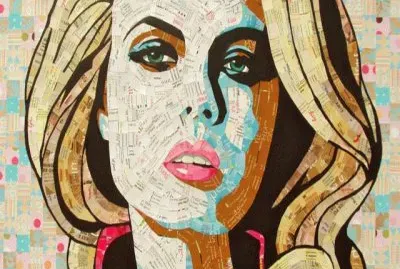 rostro mujer de papel