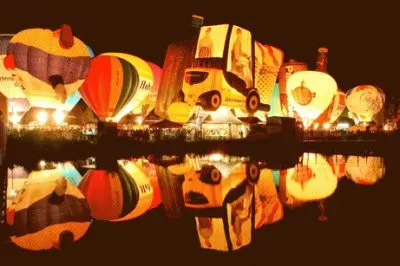 פאזל של globos noche